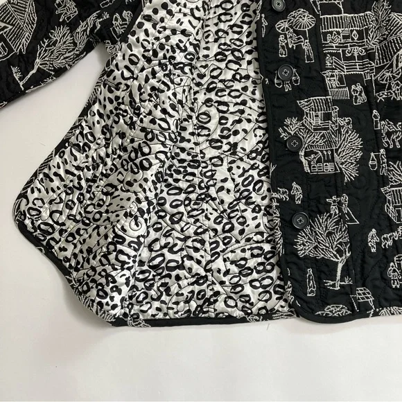 VINTAGE reversible textured and patterned blazer - Picture 3 of 9